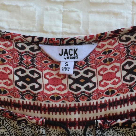 NWOT Jack by BB Dakota Boho Red & Black Dress Sz S - Picture 8 of 8